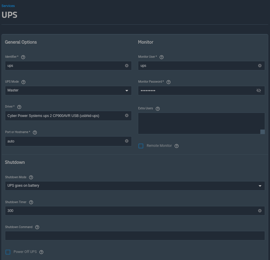 Edit UPS settings 2